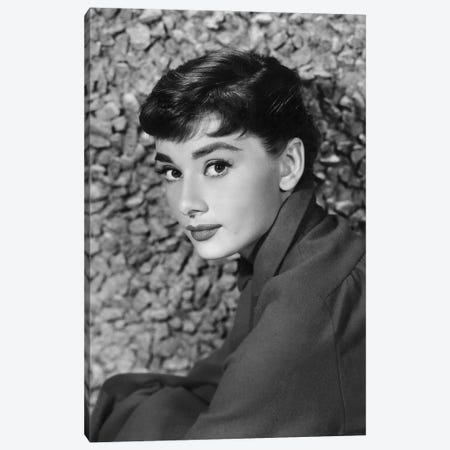 American Actress Audrey Hepburn in 1954 Canvas Print #BMN8492} by Rue Des Archives Art Print