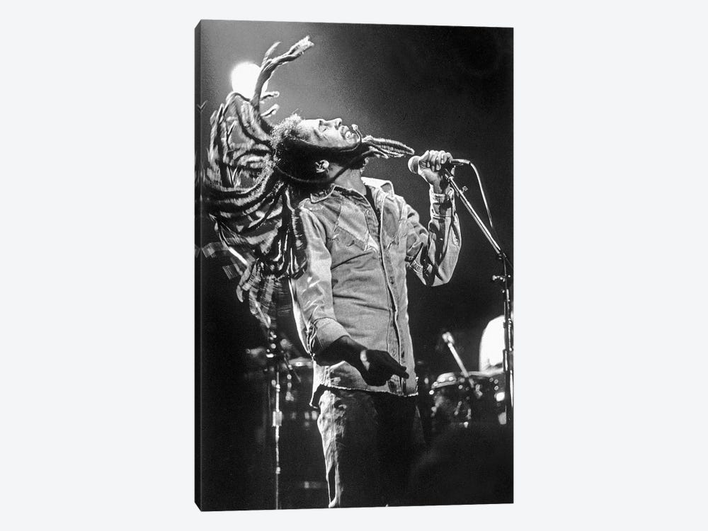 Bob Marley in Reggae concert at Roxy, Los Angeles on May 26, 1976 by Rue Des Archives 1-piece Canvas Wall Art