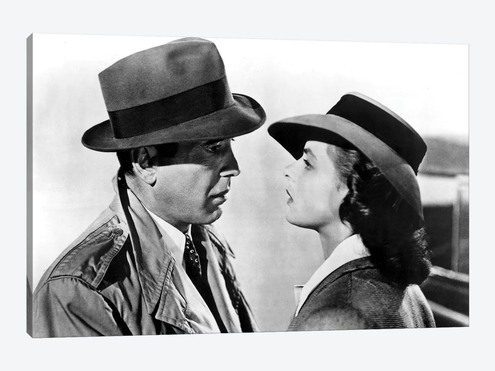 Casablanca With Ingrid Bergman And Humphrey Bogart  1943 Oscar Outstanding Motion Picture by Rue Des Archives 1-piece Canvas Art