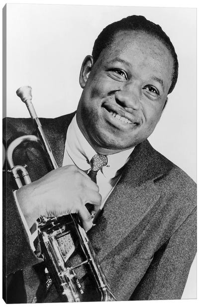 Clifford Brown  jazz trumpet player in 1953 Canvas Art Print - Trumpet Art