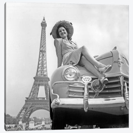 Concours D'Elegance" on June 28, 1947 Paris : Miss Belan   Canvas Print #BMN8517} by Rue Des Archives Art Print