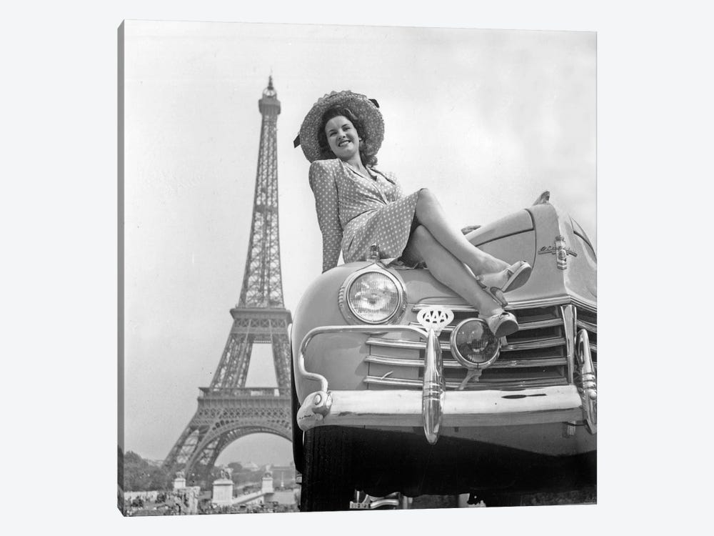Concours D'Elegance" on June 28, 1947 Paris : Miss Belan   by Rue Des Archives 1-piece Canvas Artwork