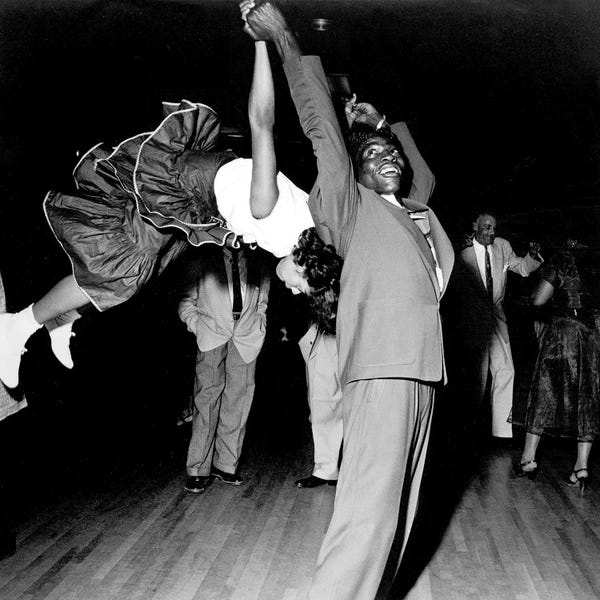 Action Shots: Couple dancing at Savoy Ballroom, Harlem, 1947  by Rue Des Archives