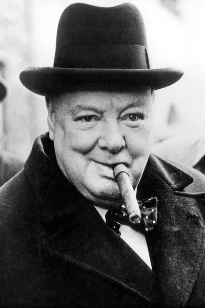 History: English Prime Minister Winston Churchill  in 1950 by Rue Des Archives