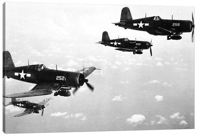 F4U Corsair Planes, Used From 1942-53 By The US Navy And Marine Corps Canvas Art Print - Educational Art