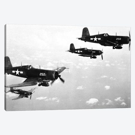 F4U Corsair Planes, Used From 1942-53 By The US Navy And Marine Corps Canvas Print #BMN8553} by Rue Des Archives Canvas Artwork