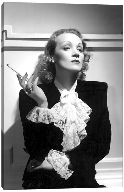 German Actress Marlene Dietrich  c. 1934 Canvas Art Print - Marlene Dietrich