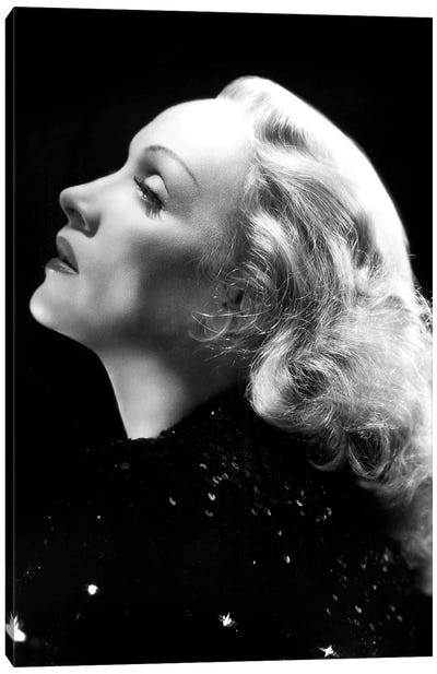 German Actress Marlene Dietrich  c. 1937 Canvas Art Print