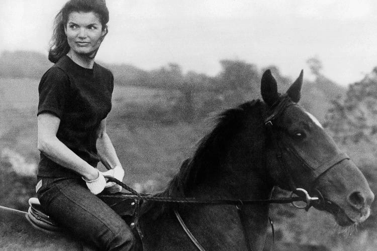 Jackie Kennedy Riding Horse in 1968 