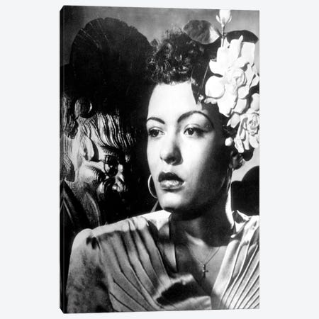 Jazz and blues Singer Billie Holiday  in the 40's Canvas Print #BMN8577} by Rue Des Archives Canvas Print