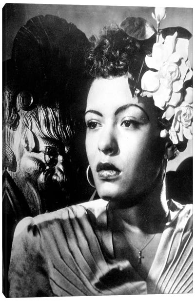 Jazz and blues Singer Billie Holiday  in the 40's Canvas Art Print