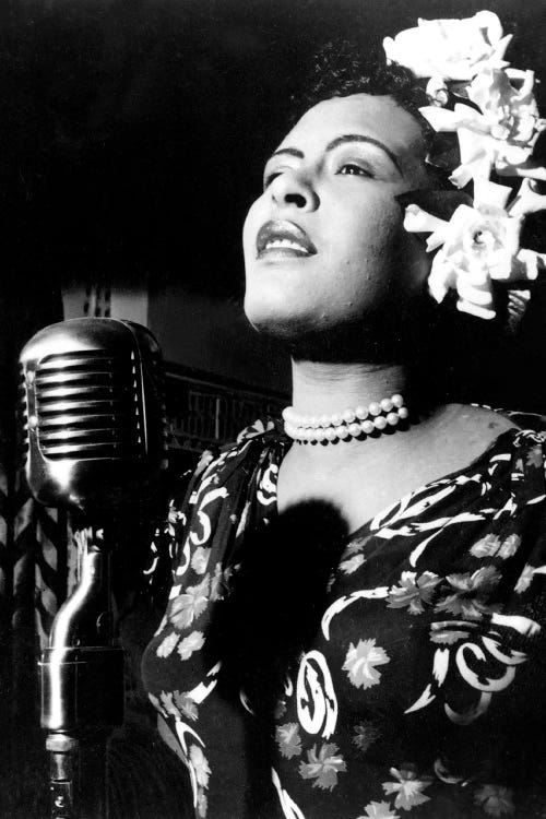 Jazz and blues Singer Billie Holiday in the 1940s 