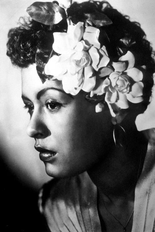 Jazz and blues Singer Billie Holiday  c. 1945