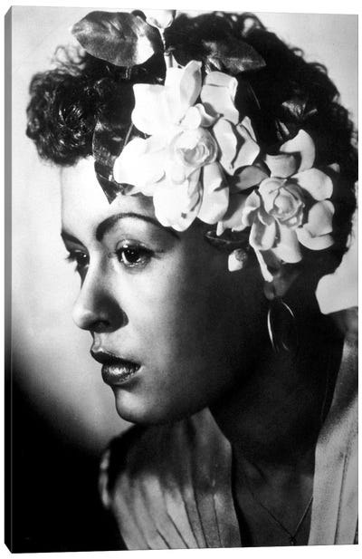 Jazz and blues Singer Billie Holiday  c. 1945 Canvas Art Print - Blues Music