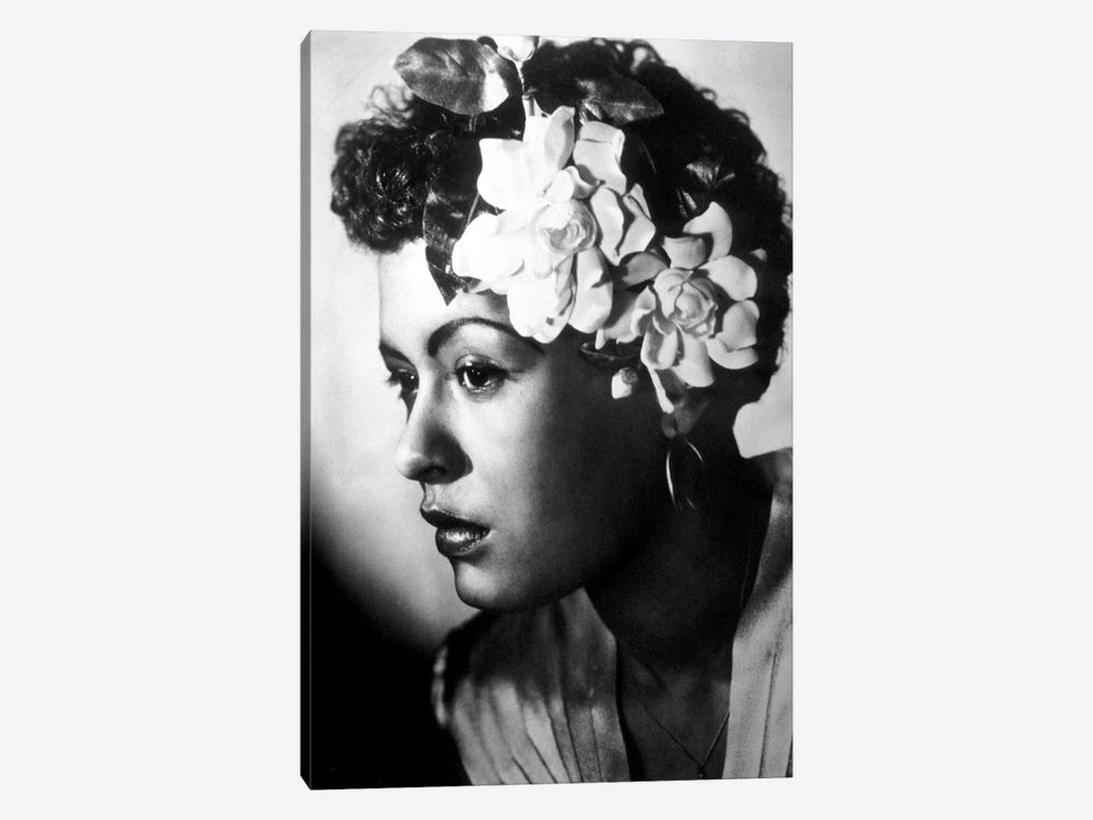 Jazz and blues Singer Billie Holiday  c. 1945 by Rue Des Archives 1-piece Canvas Print