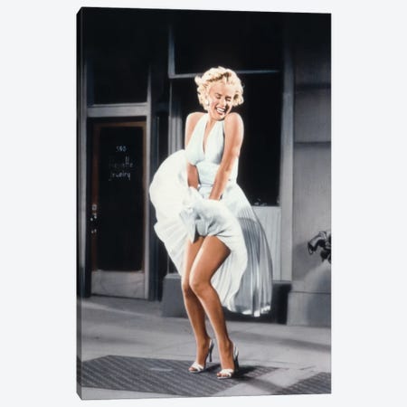 Marilyn Monroe in The Seven Year Itch by Billy Wilder, 1955  Canvas Print #BMN8607} by Rue Des Archives Canvas Art Print