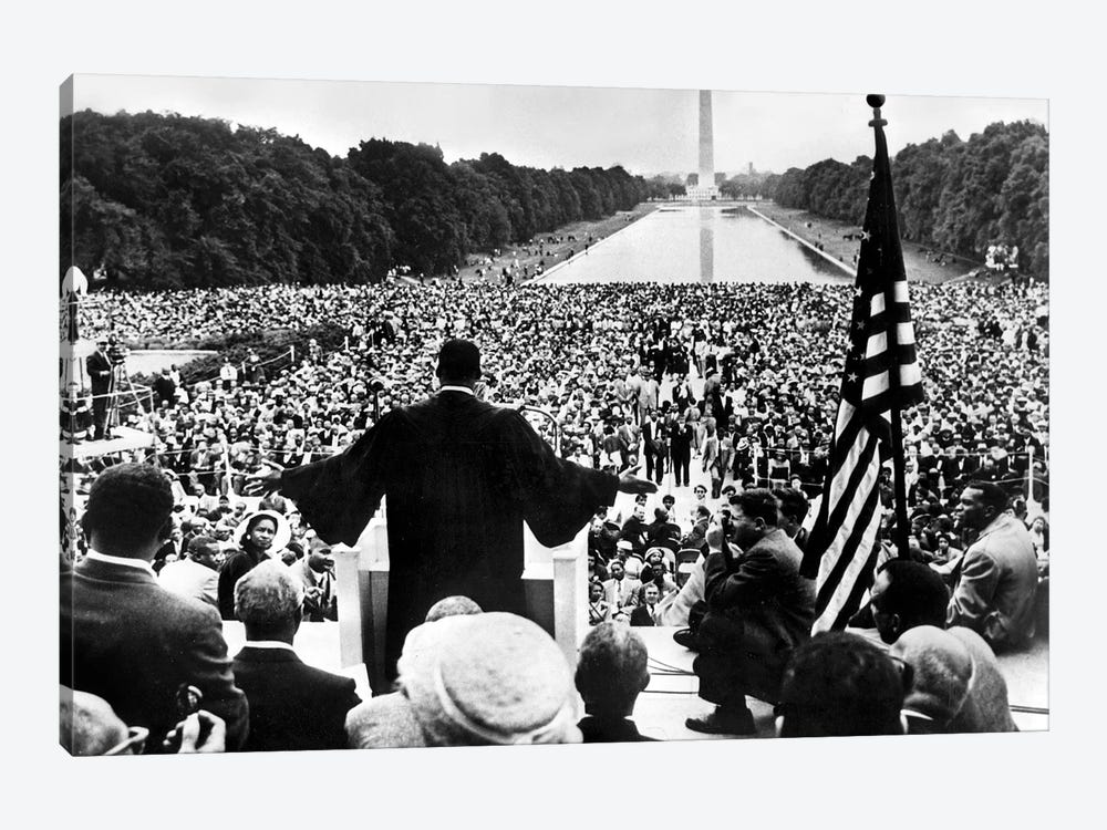 Martin Luther King Jr. Speaking At The Prayer Pilgrimage for Freedom, National Mall, Washington D.C., May 17, 1957 by Rue Des Archives 1-piece Canvas Art