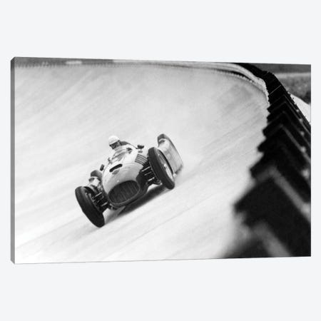 Emilio Giuseppe "Nino" Farina Driving His Ferrari, Monza Eni Circuit, Qualifying Round, Italian Grand Prix, August 26, 1955 Canvas Print #BMN8622} by Rue Des Archives Canvas Wall Art