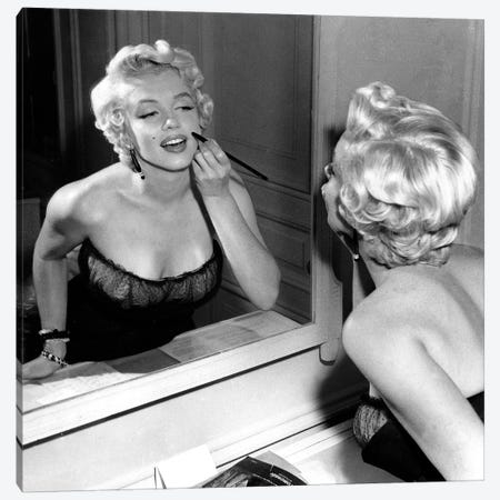 On The Set, Marilyn Monroe Canvas Print #BMN8623} by Rue Des Archives Canvas Artwork