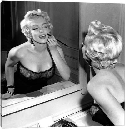 On The Set, Marilyn Monroe Canvas Art Print - Vintage & Retro Photography