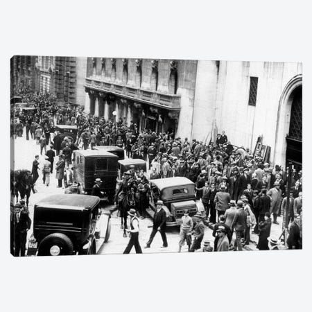Stock market crash, New York,1929 : on October 29, 1929  : shareholders and investors gathering Canvas Print #BMN8643} by Rue Des Archives Canvas Art