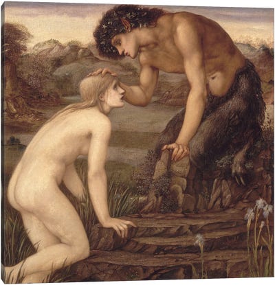 Pan and Psyche, 1870s  Canvas Art Print