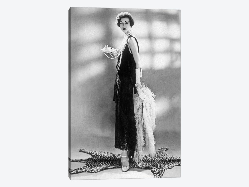 woman wearing Chanel dress, 1928 by Rue Des Archives 1-piece Canvas Wall Art