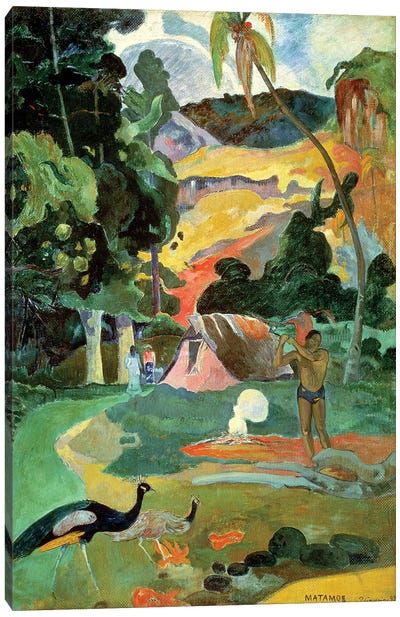 Matamoe (Landscape with Peacocks), 1892 Canvas Art Print - Post-Impressionism Art
