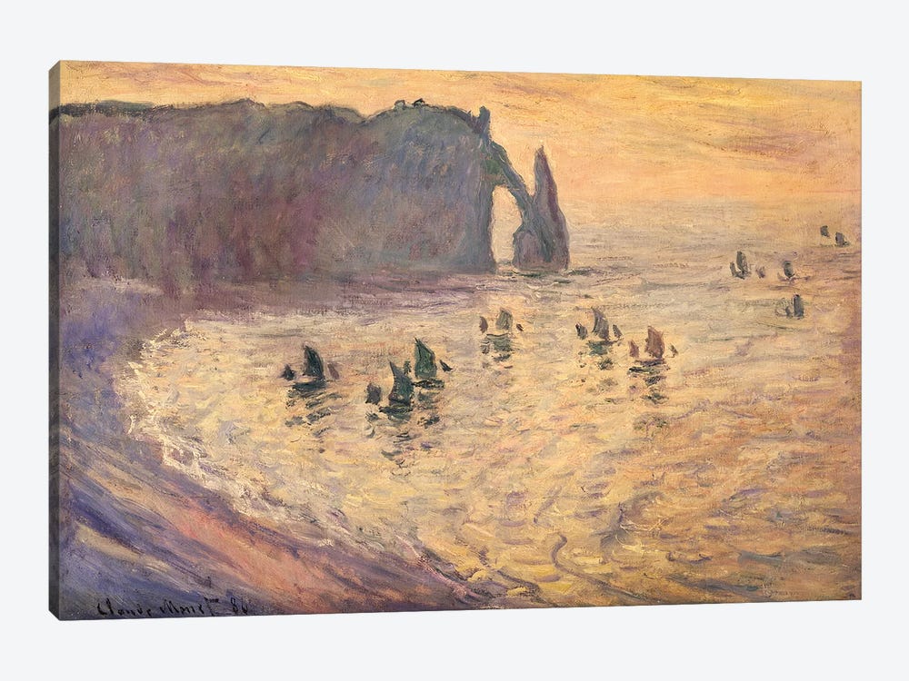 The Cliffs at Etretat, 1886 by Claude Monet 1-piece Canvas Art Print