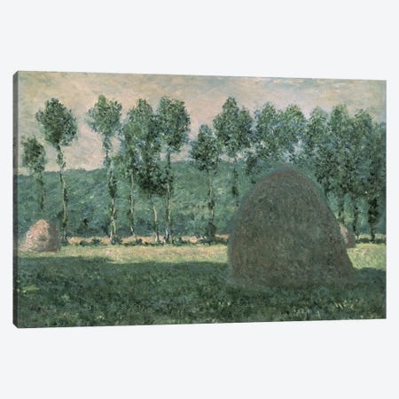 Haystacks near Giverny, c.1884-89  Canvas Print #BMN868} by Claude Monet Canvas Art