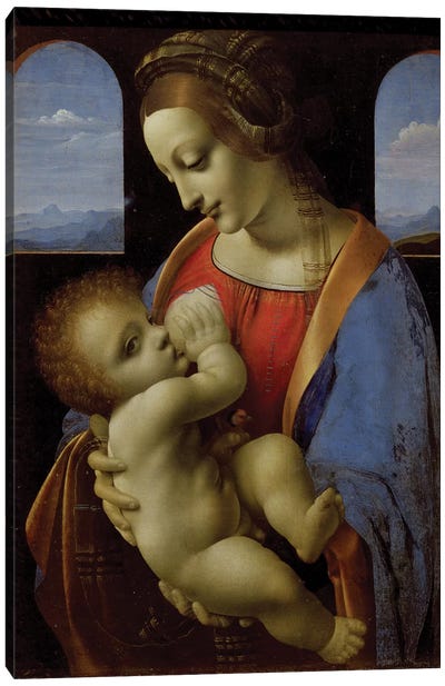 The Litta Madonna, 1490  Canvas Art Print - Leonardo da Vinci