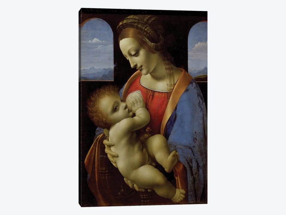 The Litta Madonna, 1490  by Leonardo da Vinci 1-piece Canvas Art Print
