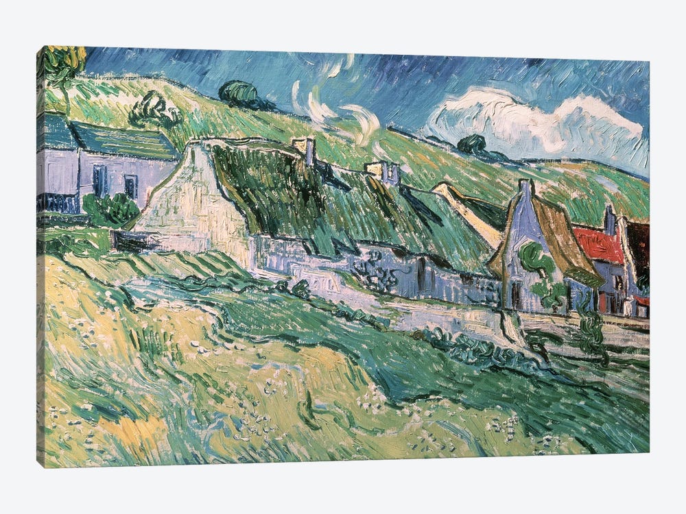 Cottages at Auvers-sur-Oise, 1890  by Vincent van Gogh 1-piece Art Print