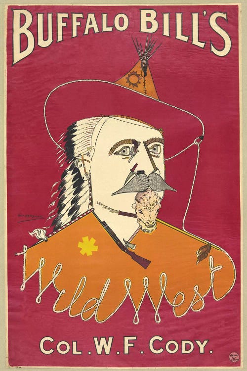 Buffalo Bill's Wild West, Col. W.F. Cody, published 1890  by Alick P.F. Ritchie wall art