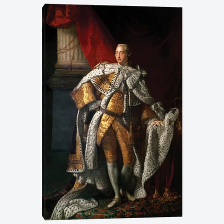 King George III, c.1762-64  Canvas Print #BMN8721} by Allan Ramsay Art Print