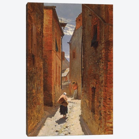 Street in the Old Town, 1873  Canvas Print #BMN8728} by Alphonse Marie De Neuville Art Print
