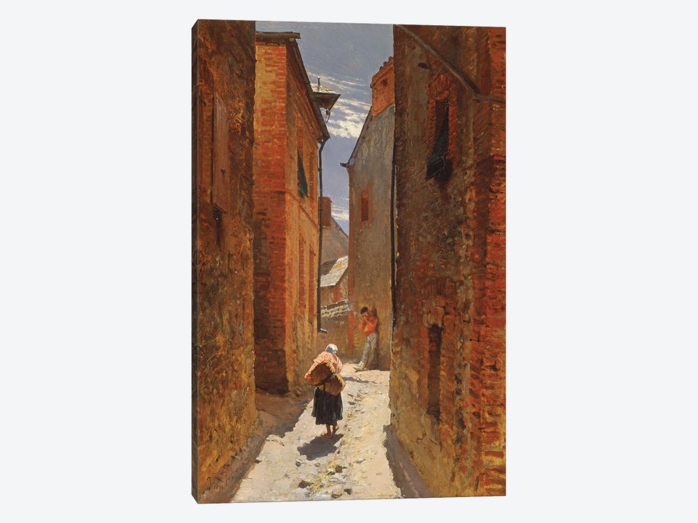 Street in the Old Town, 1873  by Alphonse Marie De Neuville 1-piece Art Print