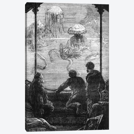 The Nautilus Passengers, illustration from '20,000 Leagues Under the Sea' Canvas Print #BMN8729} by Alphonse Marie De Neuville Canvas Print