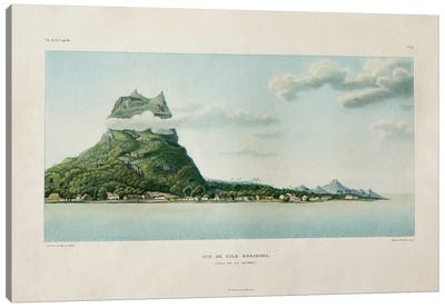 View of the Island of Bora Bora, in the Society Islands,  Canvas Art Print