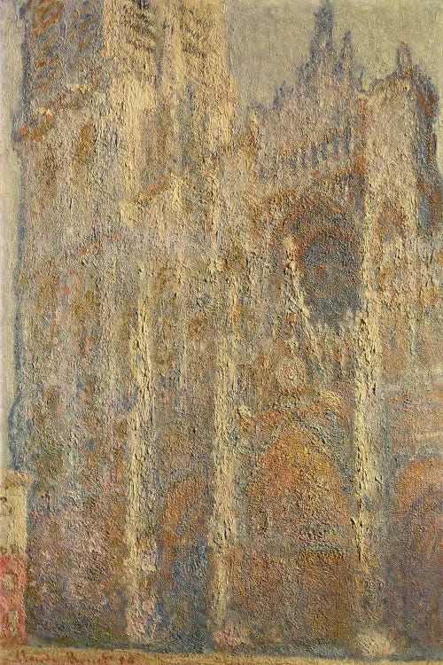 Rouen Cathedral, Midday, 1894  by Claude Monet wall art