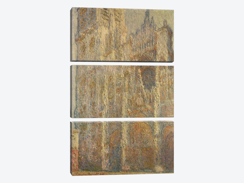 Rouen Cathedral, Midday, 1894  by Claude Monet 3-piece Canvas Artwork
