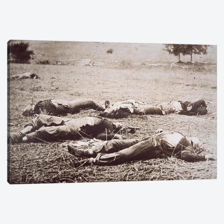 Dead on the Field of Gettysburg, July 1863  Canvas Print #BMN8741} by American Photographer Canvas Print