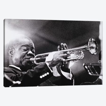 Louis Armstrong   Canvas Print #BMN8744} by American Photographer Canvas Wall Art