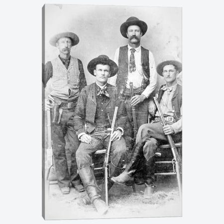 Texas Rangers armed with revolvers and Winchester rifles, 1890  Canvas Print #BMN8748} by American Photographer Art Print