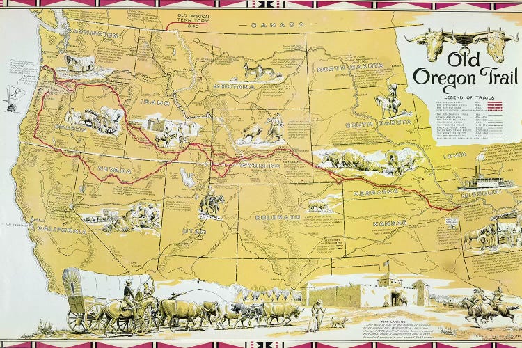 Map of the Old Oregon Trail 