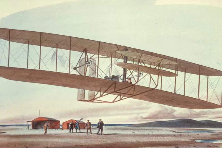 The Wright Brothers at Kitty Hawk, North Carolina, in 1903 