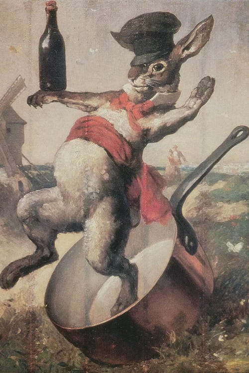 Sign of the Cabaret "Au Lapin Agile", 1875  by Andre Gill wall art