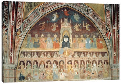 The Triumph of Catholic Doctrine, personified in St. Thomas Aquinas, from the Spanish Chapel, c.1365  Canvas Art Print