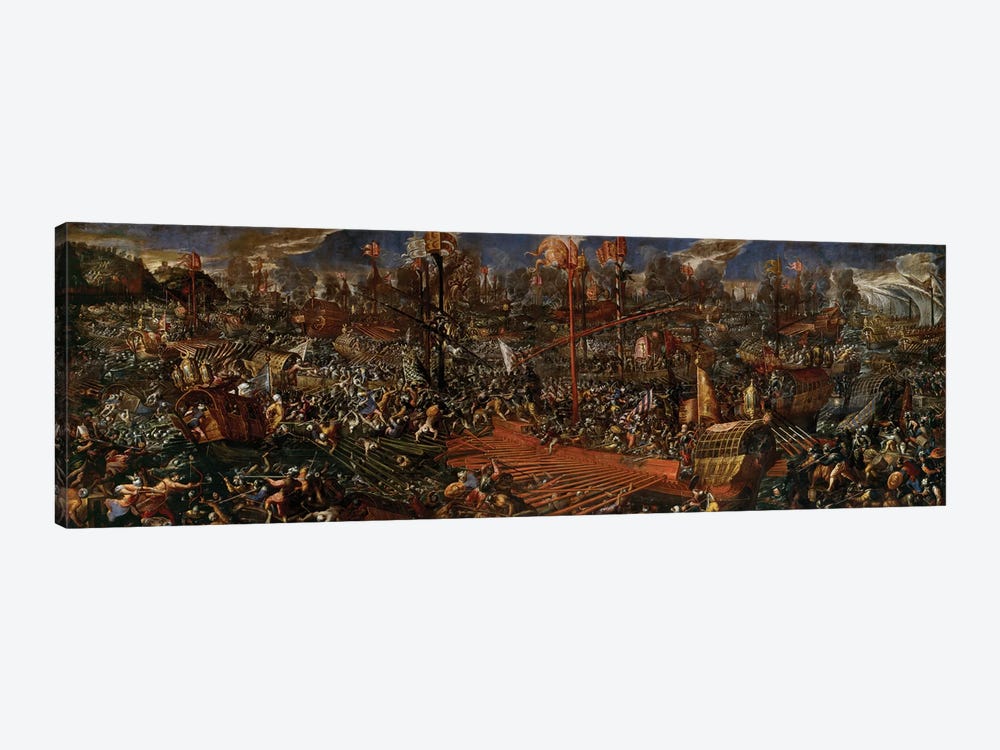 The Battle of Lepanto  by Andrea Vicentino 1-piece Canvas Wall Art