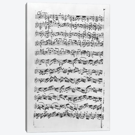 Copy of 'Partita in D Minor for Violin' by Johann Sebastian Bach    Canvas Print #BMN8816} by Anna Magdalena Bach Canvas Art